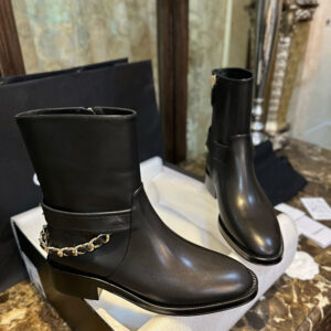 샤넬 (TJ공장) 23a 체인 앵클 부츠 [Happy]
