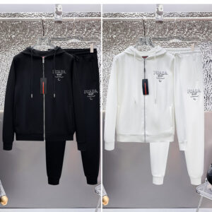 프라다 로고 트랙 자켓 / 팬츠 셋트