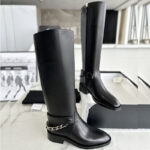 샤넬 [Happy]  23a 체인 하이 부츠 (TJ공장)