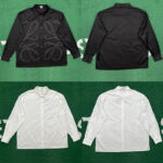 로에베 【잔디집】 아나그램 코튼 자수 셔츠（레어）