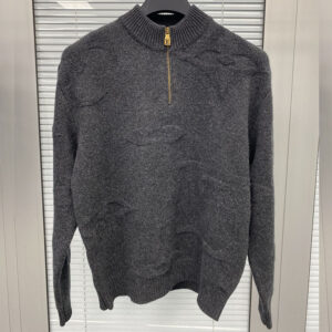 루이비통 【터보】 빅 모노그램 자카드 울 하프 집업 니트（TJ공장）