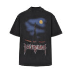 발렌시아가 [잔디집2] 파리 문 오버사이즈 티셔츠 블랙 페이디드