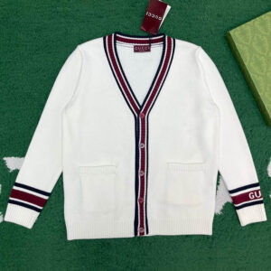 구찌 【잔디집】 인타르시아 울 니트 가디건（레어）