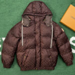 루이비통 【잔디집】 모노그램 다운 블루종 자켓（레어）