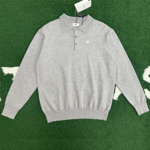 셀린느 【잔디집】 파인 코튼 폴로 스웨터（레어）