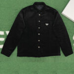 프라다 [잔디집] 트라이앵글 셔츠 벨벳 로고 (레어)