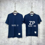 톰브라운 【사슬공장】 코튼 반팔 티셔츠 네이비