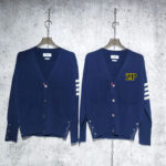 톰브라운 【사슬공장】 4-Bar 사선완장 캐시미어 크롭 가디건