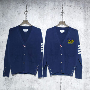 톰브라운 【사슬공장】 4-Bar 사선완장 캐시미어 크롭 가디건