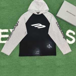 발렌시아가 [잔디집] 3B 오버 후디 스텐실 후디드 래글런