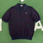 셀린느 【잔디집】 파인 코튼 트리옹프 폴로 스웨터（레어）