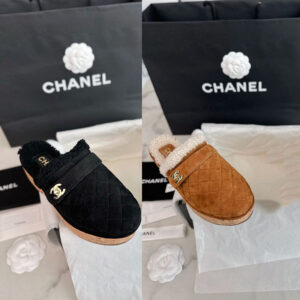 샤넬 【TJ공장】 CC로고 시어링 뮬 (터보)