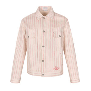 디올 【잔디집2】 x 힐튼 넬 스트라이프 코튼 데님 셔츠（세븐）