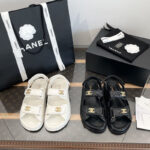 샤넬 cc로고 벨크로 샌들