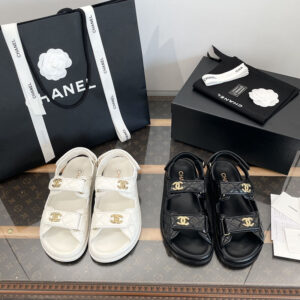 샤넬 cc로고 벨크로 샌들