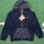 미우미우 【잔디집】 후드 집업 코튼 나일론 (레어)