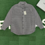 발렌시아가 [잔디집] 로고 프린트 체크 셔츠 남방