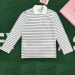 미우미우 [잔디집] 스트라이프 폴로 티셔츠