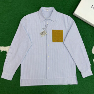 로에베 【잔디집】 아나그램 스트라이프 코튼 셔츠 (레어)