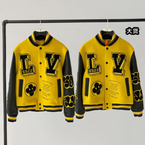 루이비통 【YD공장】 엠브로이더드 바시티 레더 자켓