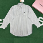 미우미우 [잔디집] 스트라이프 코튼 셔츠