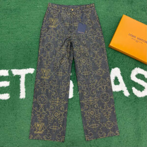 루이비통 【잔디집】 LV 아라베스크 데님 팬츠（레어）