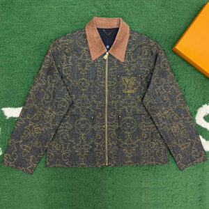 루이비통 【잔디집】 LV 아라베스크 데님 워크웨어 자켓（레어）