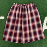 아크네 【잔디집】 체크 숏 팬츠 레드 블루（레어）