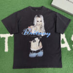 발렌시아가 【잔디집】 뮤직 브리트니 스피어스 오버사이즈 반팔 티셔츠（레어）