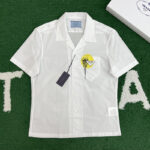 프라다 【잔디집】 플라워 프린팅 포플린 셔츠（레어）