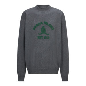 프라다 【잔디집2】 로고 울 캐시미어 크루넥 스웨터（세븐）