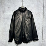 발렌시아가 【사슬공장】 패디드 레더 오버 셔츠 자켓