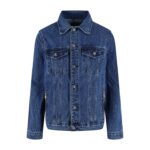 크롬하츠 【잔디집2】 （세븐） 실버 코튼 데님 버튼 자켓