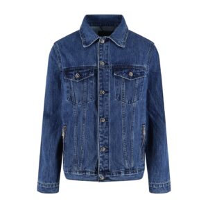 크롬하츠 【잔디집2】 （세븐） 실버 코튼 데님 버튼 자켓