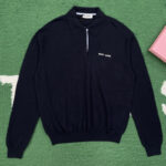 미우미우 【잔디집】 캐시미어 폴로 스웨터 니트（레어）