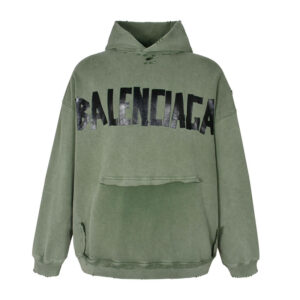 발렌시아가 [잔디집2]  뉴 테이프 타입 립드 포켓 후디 (세븐)