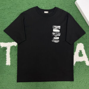 디올 【잔디집】 아카이브 라벨 반팔 티셔츠（레어）