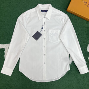 루이비통 【잔디집】 LV 엠브로이더드 러버스 롱 슬리브드 코튼 셔츠（레어）