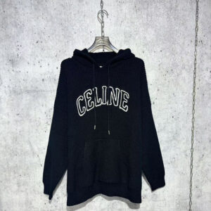 셀린느 【사슬공장】 후드 오버사이즈 울 스웨터 로고