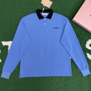 미우미우 【잔디집】 코튼 피케 폴로 셔츠（레어）