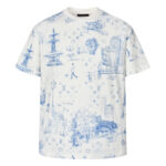 루이비통 【잔디집2】 모노그램 시티 워크 프린트 반팔 티셔츠（세븐）