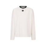 미우미우 【잔디집2】 로고 코튼 저지 긴팔 티셔츠（세븐）