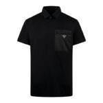 프라다 【잔디집2】 스트레치 코튼 폴로 셔츠（세븐）