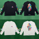 크롬하츠 【잔디집】 멀티 컬러 크로스 세머터리 롱슬리브 티셔츠 (레어)