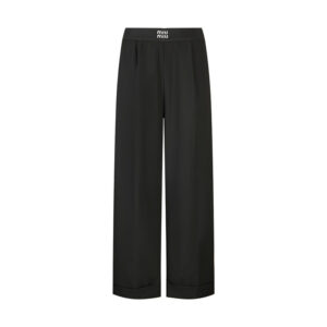 미우미우 【잔디집2】 로고 밴딩 와이드 팬츠（세븐）