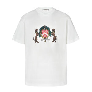 루이비통 【잔디집2】 올 레디 엠브로이더드 코튼 반팔 티셔츠（세븐）