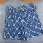 루이비통 【TJ공장】 모노그램 프린티드 데님 숏 인디고 팬츠 (터보)