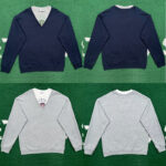 로에베 【잔디집】 브이넥 라운드 맨투맨 긴팔 커플 (레어)