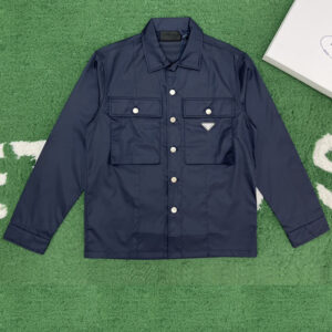 프라다 【잔디집】 트라이앵글 로고 리나일론  블루종 자켓（레어）