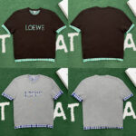 로에베 【잔디집】 울 코튼 반팔 티셔츠 (레어)